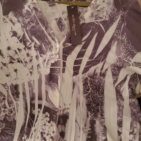 SUSAN COUTURE Button down floral striped jacket - Picture 5 of 5